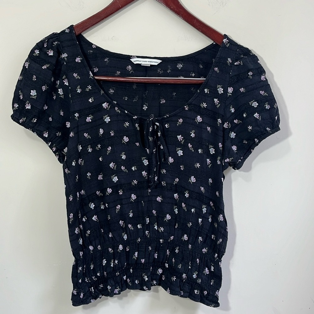 American Eagle Women’s Crop Top Blouse Size Small